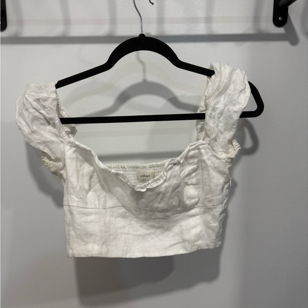 Wilfred Linen Puff Sleeve Top